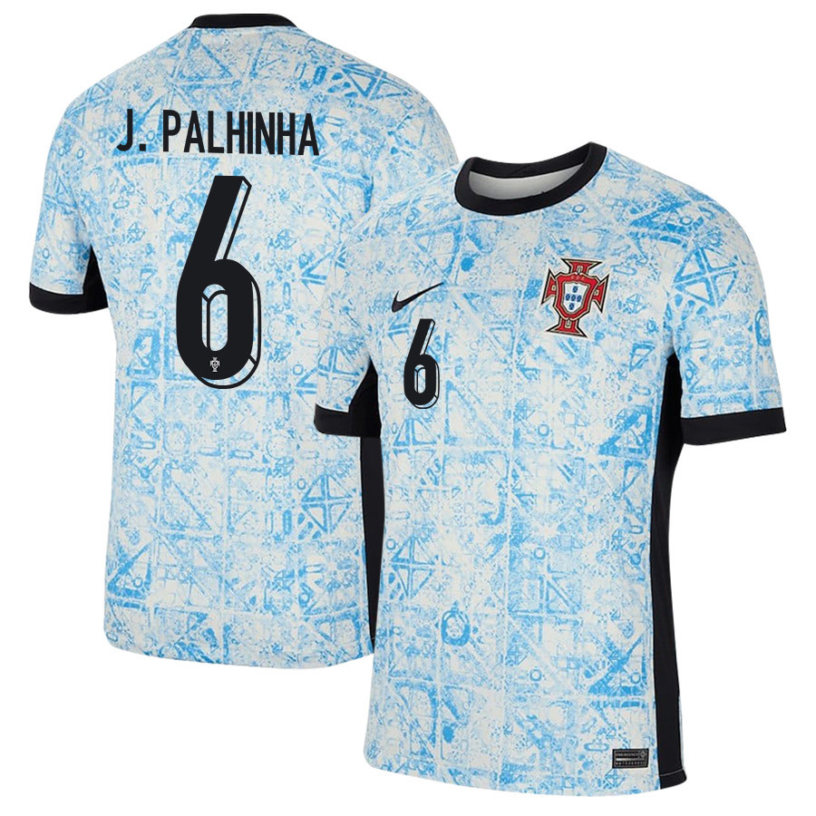Joo Palhinha 6 Portugal National Team 2024/25 Away Men Jersey – Cream/Blue