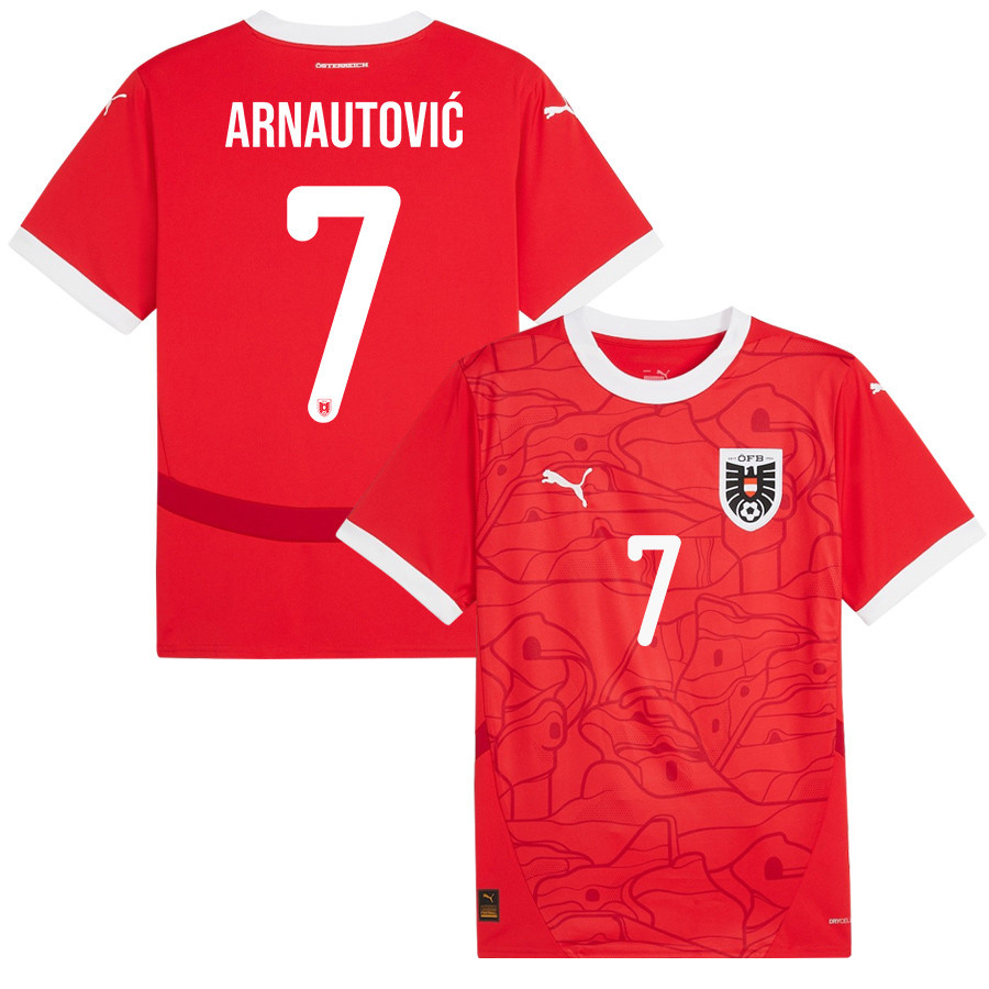 Marko Arnautovi? 7 Austria National Team 2024/25 Home Men Jersey – Red