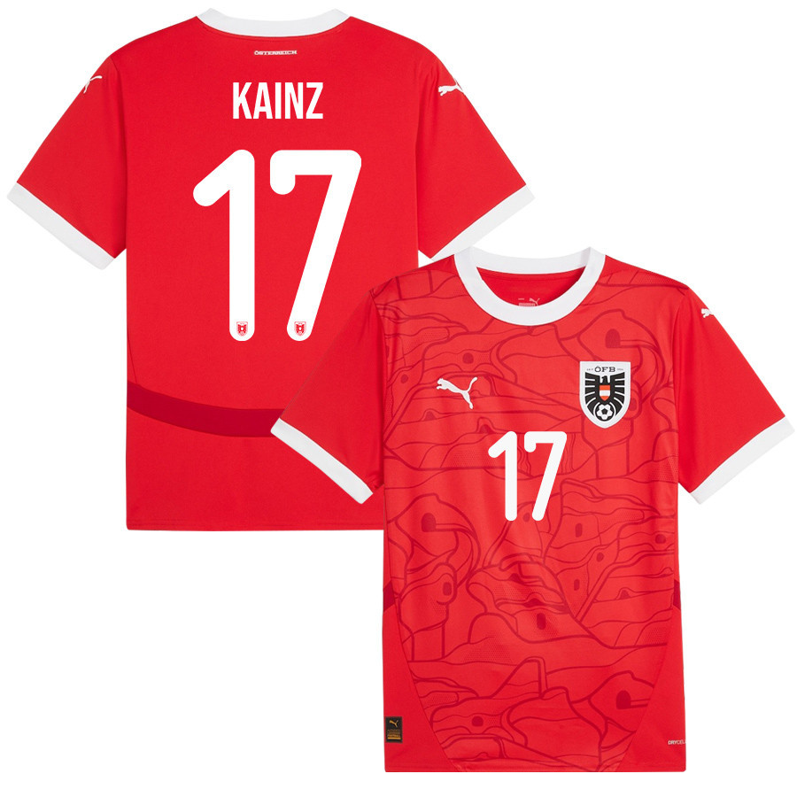 Florian Kainz 17 Austria National Team 2024/25 Home Men Jersey – Red