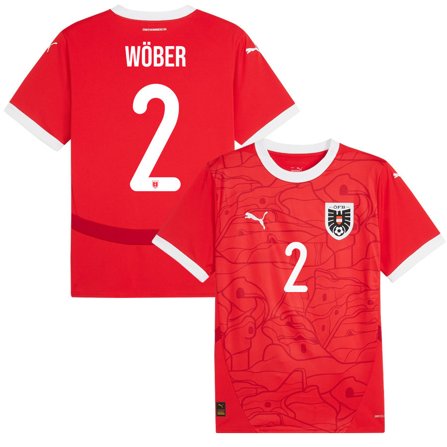Maximilian Wber 2 Austria National Team 2024/25 Home Men Jersey – Red