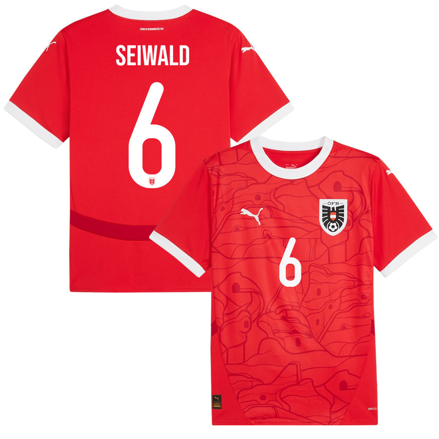 Nicolas Seiwald 6 Austria National Team 2024/25 Home Men Jersey – Red