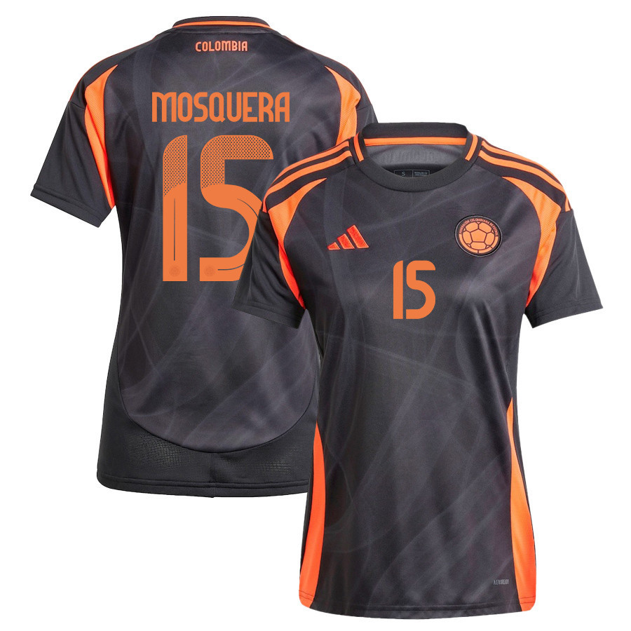 Yerson Mosquera 15 Colombia National Team 2024/25 Away Women Jersey – Black