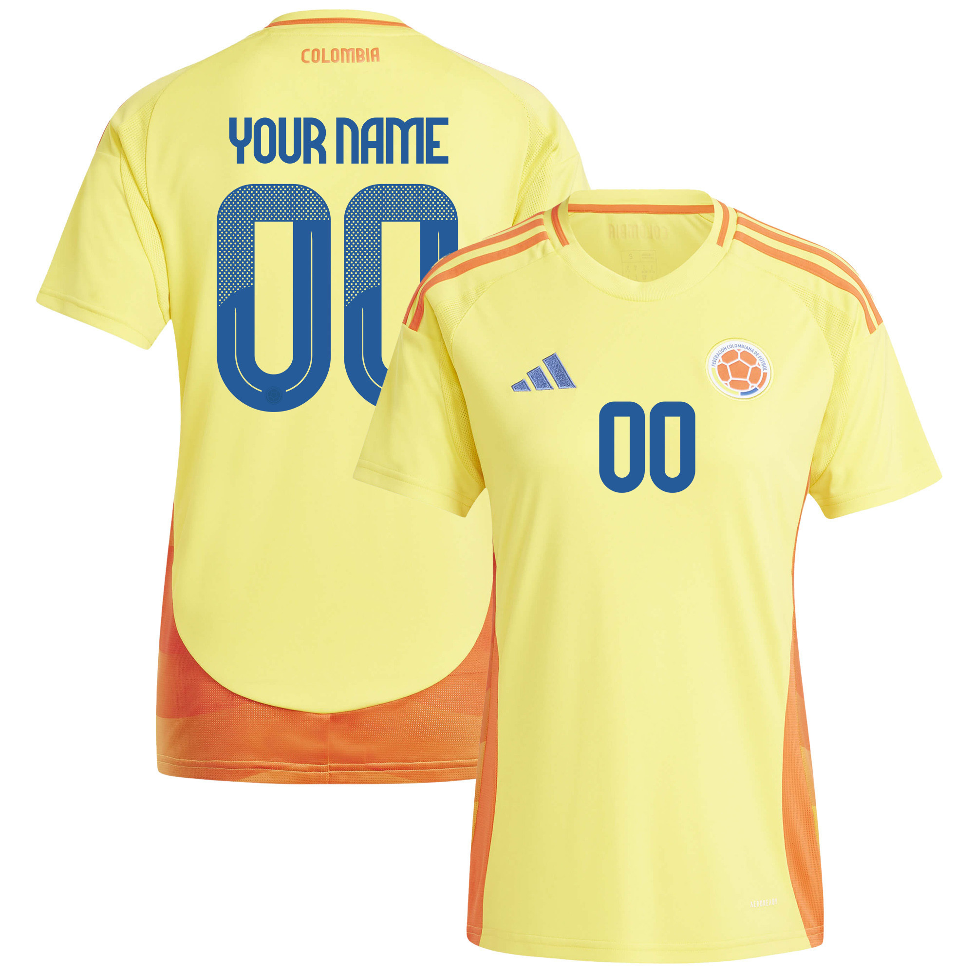 Colombia National Team 2024/25 Home Custom Women Jersey – Yellow