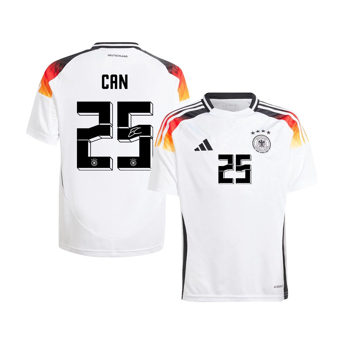 Emre Can 25 Signed Germany National Team 2024/25 YOUTH Jersey – Home