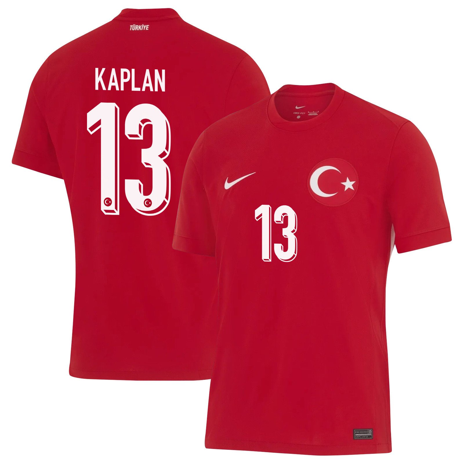 Ahmetcan Kaplan 13 Turkey National Team 2024 Away Stadium Men Jersey – Red