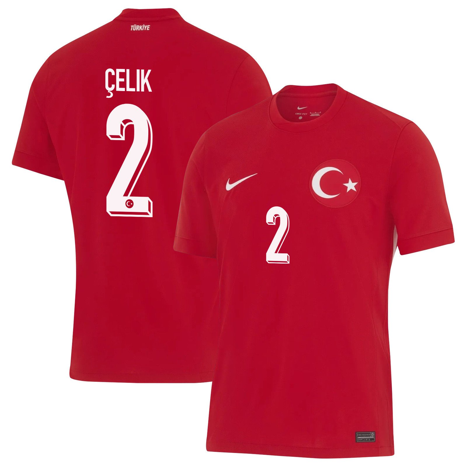 Zeki elik 2 Turkey National Team 2024 Away Stadium Men Jersey – Red