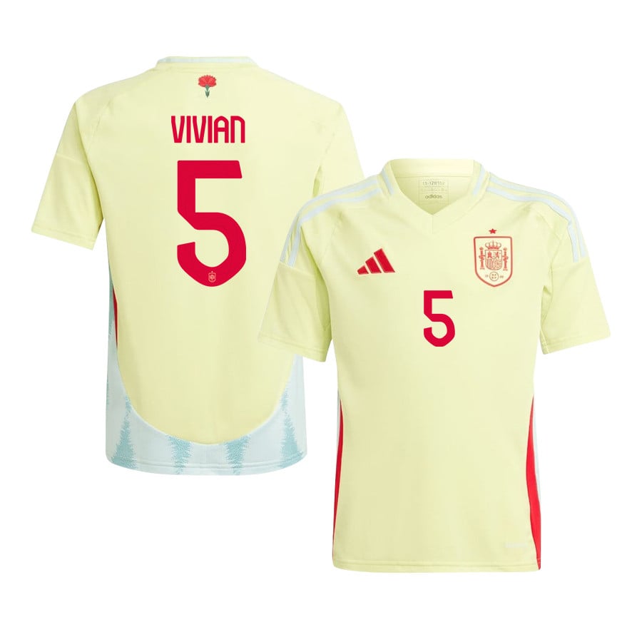 Daniel Vivian 5 Spain National Team 2024 Away YOUTH Jersey – Yellow