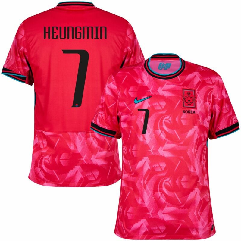 Son Heung-min 7 South Korea National Team 2024 Home Men Jersey – Red