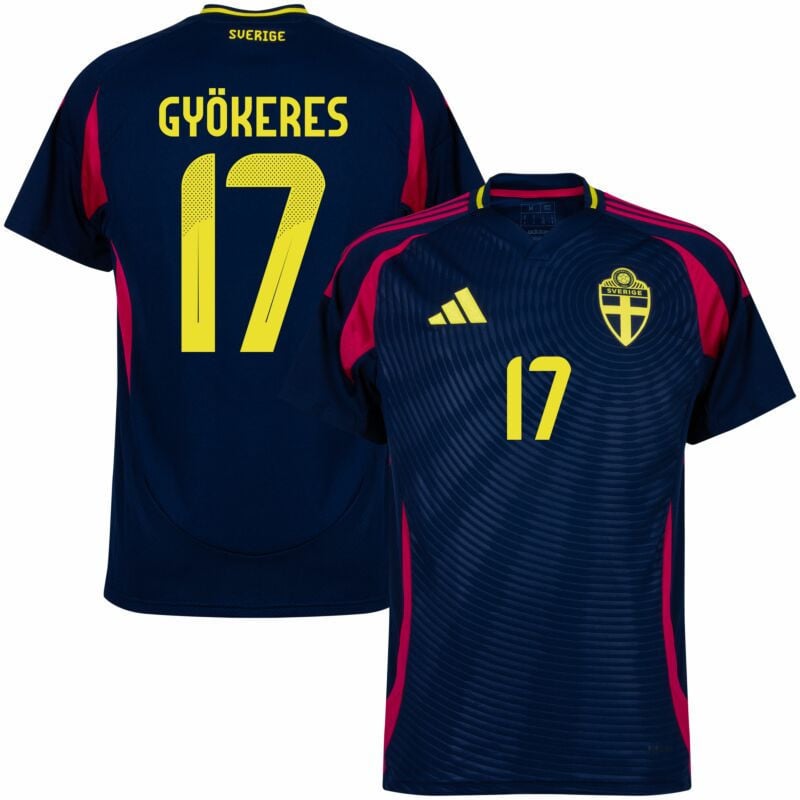 Viktor Gykeres 17 Sweden National Team 2024 Away Men Jersey – Navy