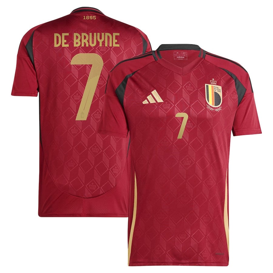 Kevin De Bruyne 7 Belgium 2024/25 Home Jersey – Red