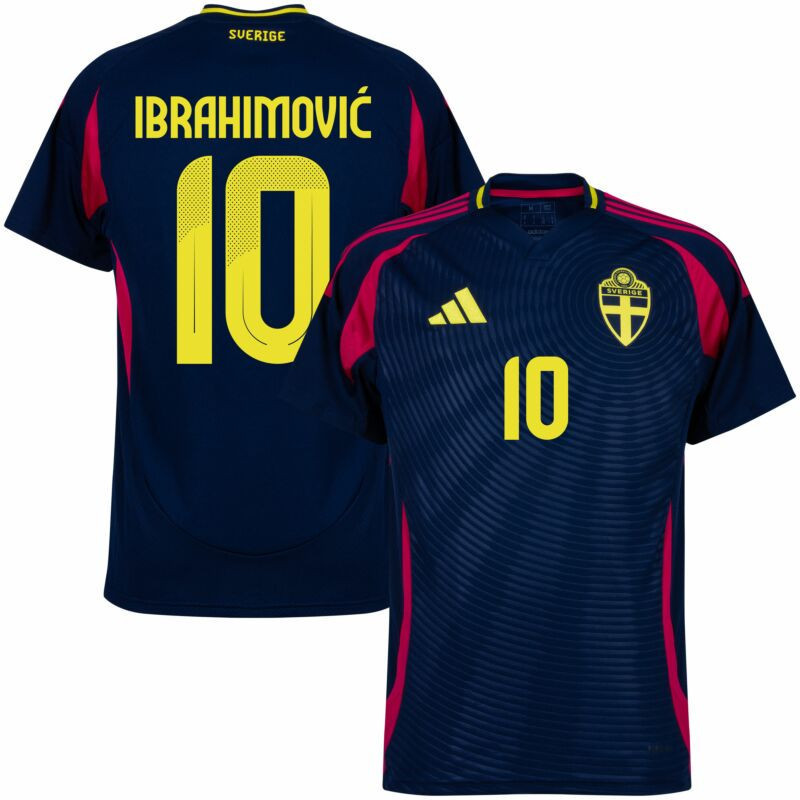 Zlatan Ibrahimovic 10 Sweden National Team 2024 Away Men Jersey – Navy