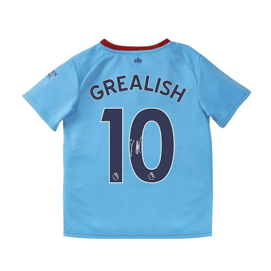 Jack Grealish 10 Signed Manchester City 2022/23 Hom Jersey – Youth