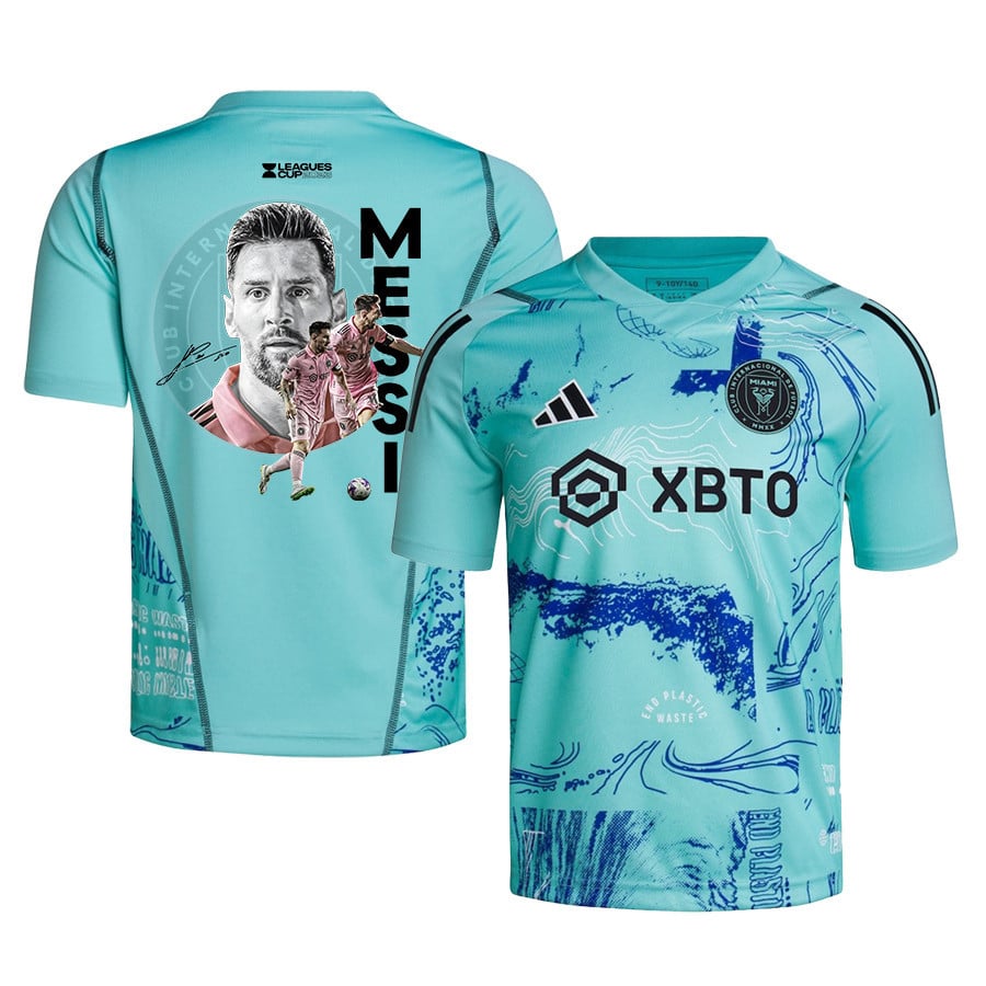 Lionel Messi 10 Inter Miami Signed Win Leagues Cup 2023 One Planet Jersey – YOUTH