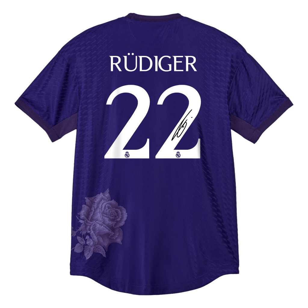 Antonio Rdiger 22 Signed Real Madrid X Y-3 23/24 Fourth Men Jersey – Limited Collection