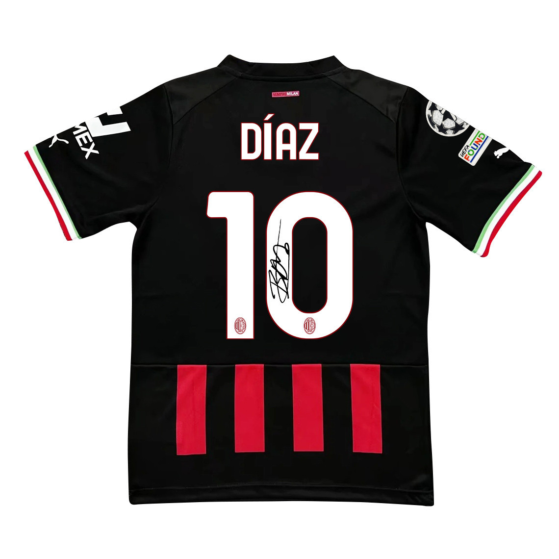 Brahim Daz 10 Signed AC Milan 2022/23 Home Men Jersey – Red/Black