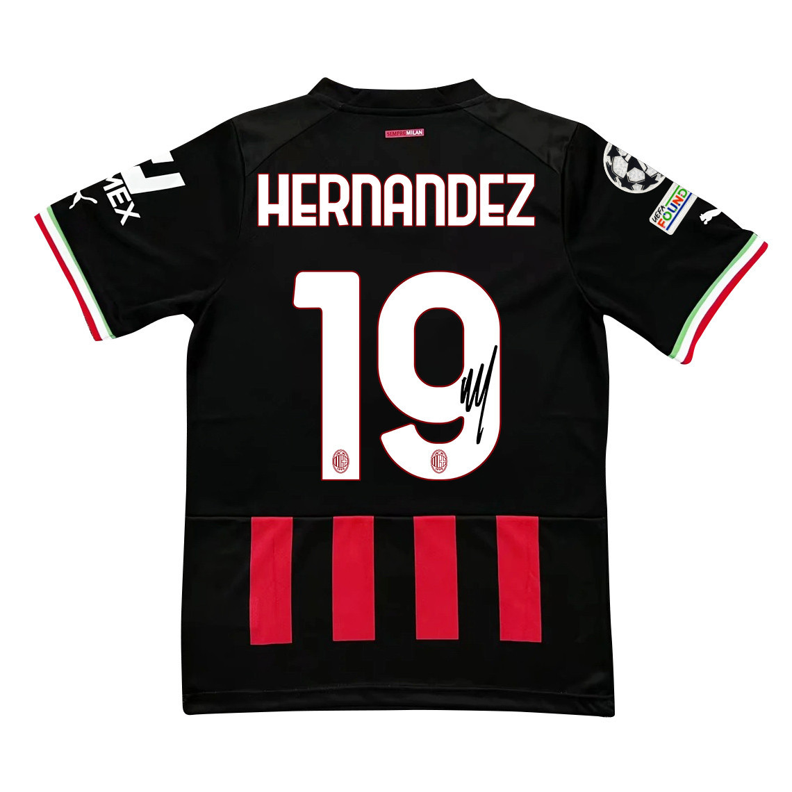 Tho Hernandez 19 Signed AC Milan 2022/23 Home Men Jersey – Red/Black