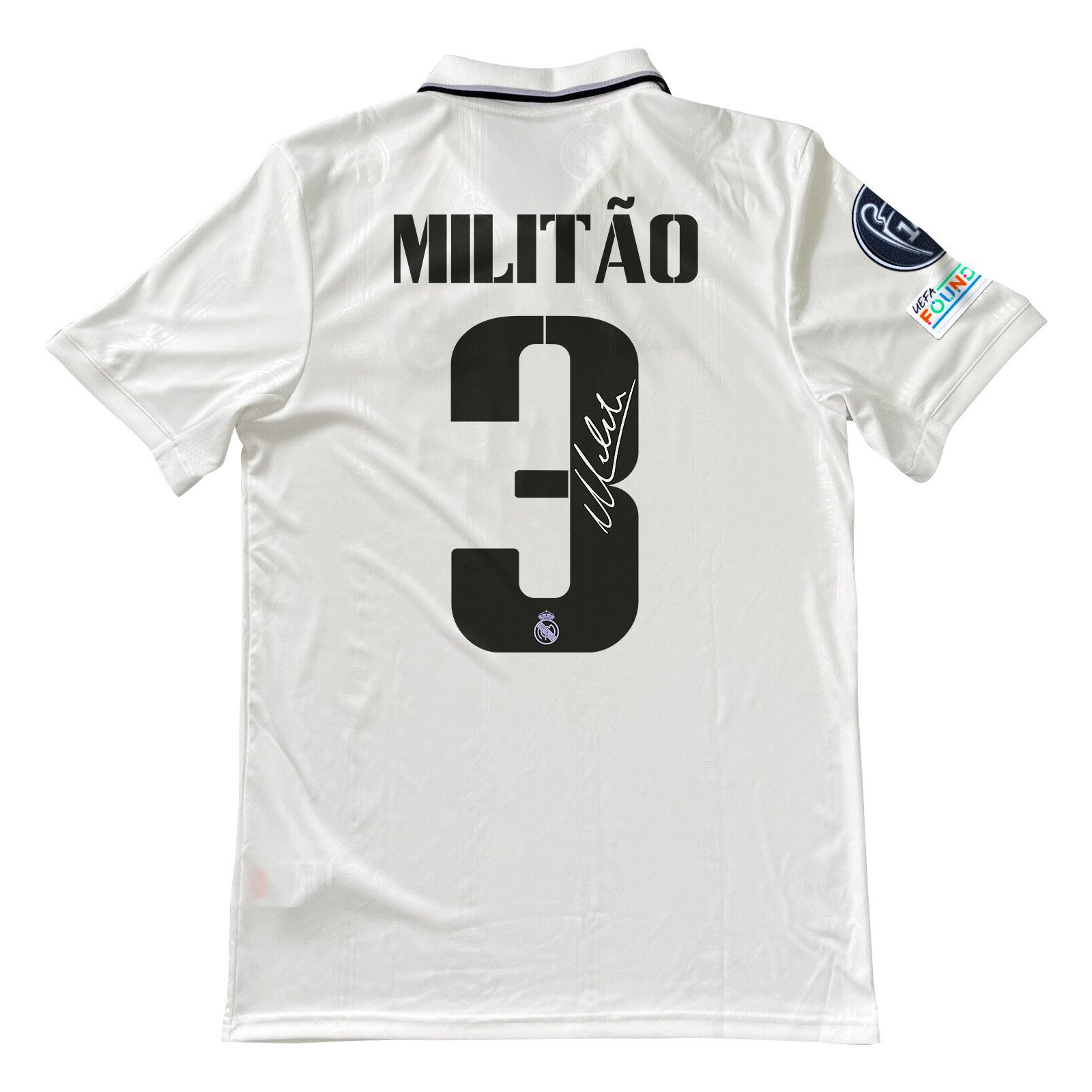 der Milito 3 Signed Real Madrid 2022/23 Home Men Jersey – White
