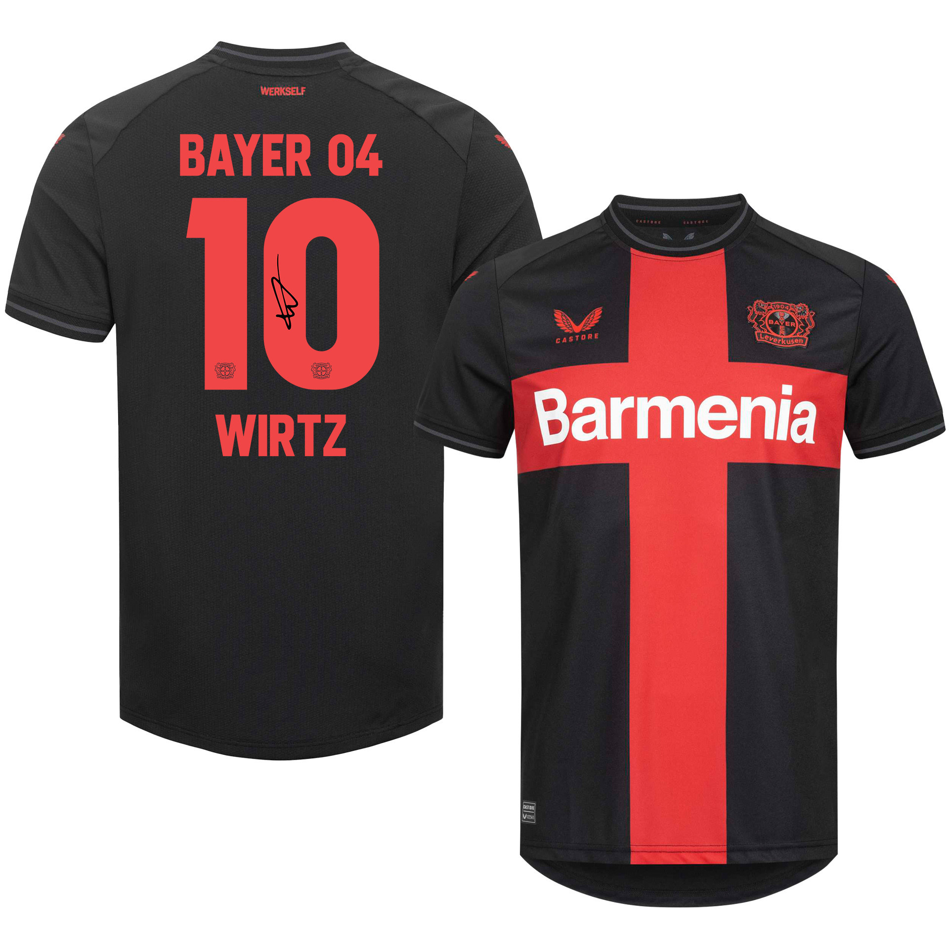 Florian Wirtz 10 Signed Bayer 04 Leverkusen Home Men Jersey – Black