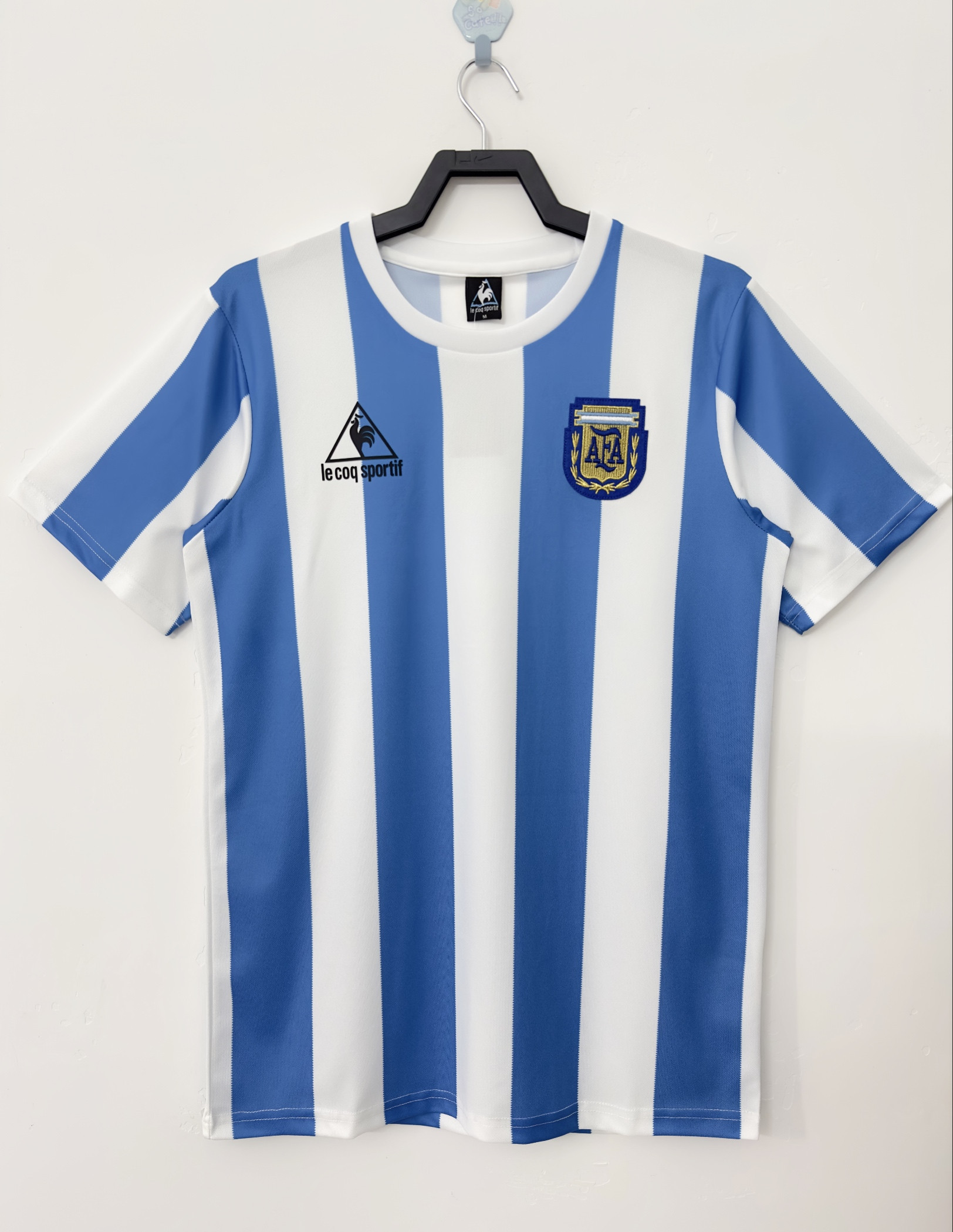 Argentina 1986 Home Retro Jersey – Men, White Blue