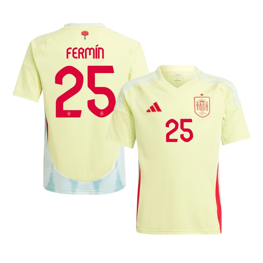 Fermn Lpez 25 Spain National Team 2024 Away YOUTH Jersey – Yellow