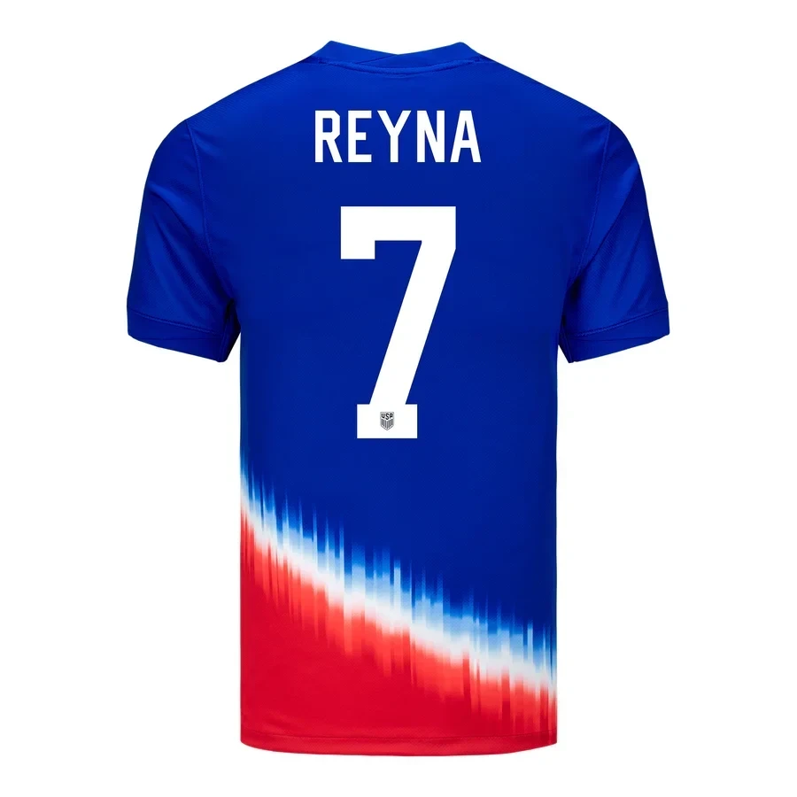 Giovanni Reyna 7 USWNT 2024 American Icon Away Stadium Jersey – Men Blue