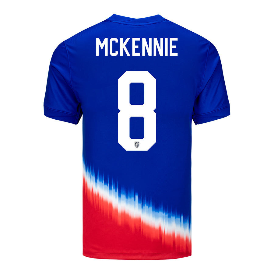 Weston McKennie 8 USWNT 2024 American Icon Away Stadium Jersey – Men Blue