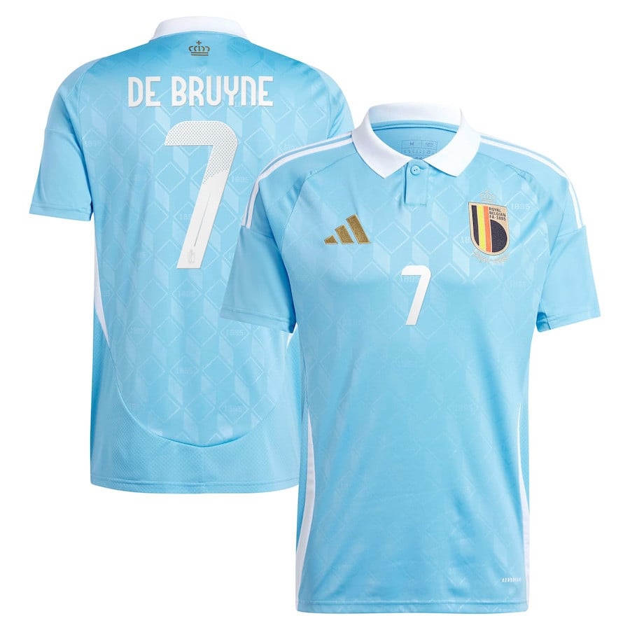 Kevin De Bruyne 7 Belgium National Team 2024 Away Men Jersey – Blue