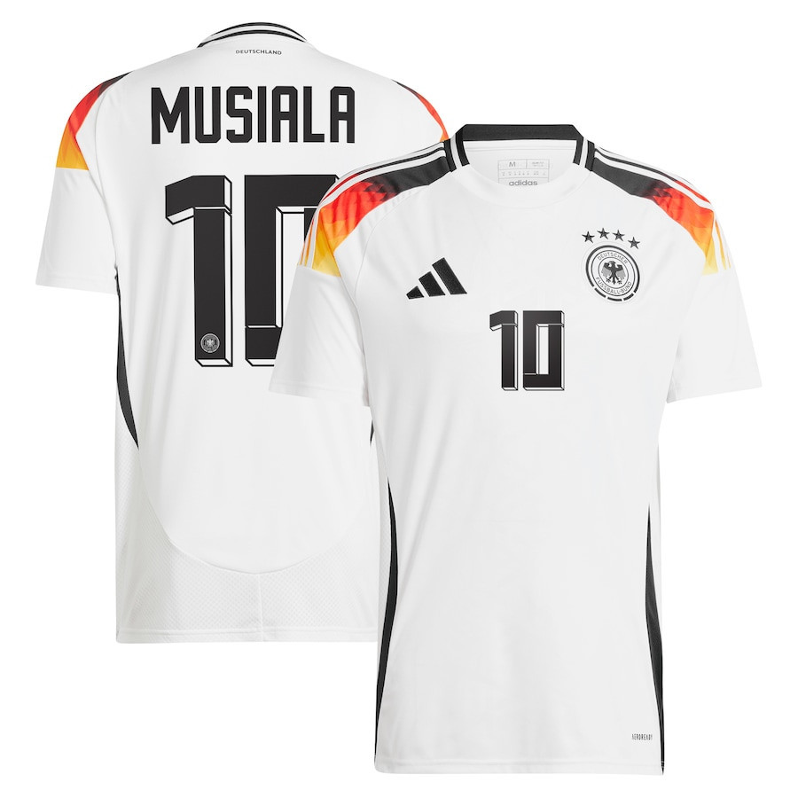 Jamal Musiala 10 Germany National Team 2024 Home Men Jersey – White