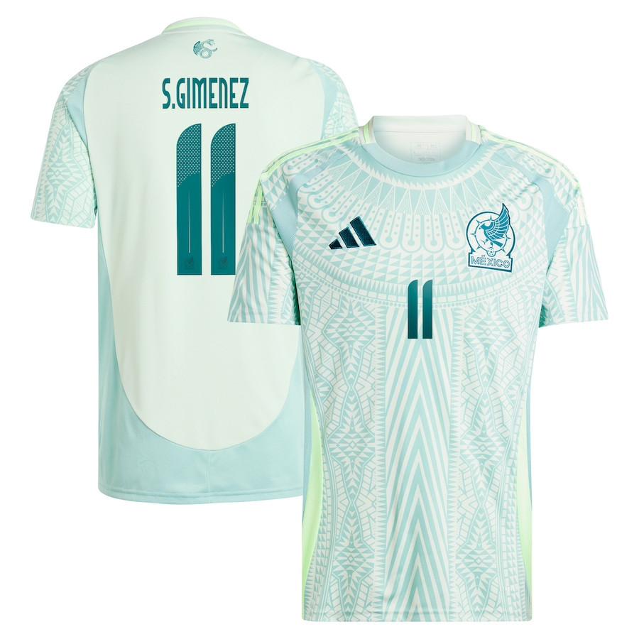 Santiago Gimnez 11 Mexico National Team 2024 Away Men Jersey – Green