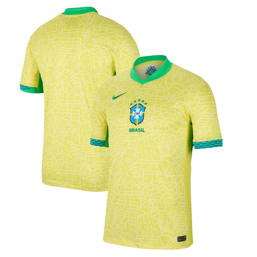 Brazil National Team 2024 Home Stadium Men Jersey – Yellow