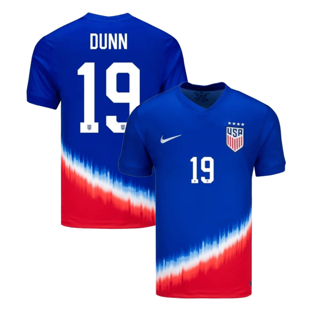 Crystal Dunn 19 USWNT 2024 American Icon Away Stadium Jersey – Men Blue