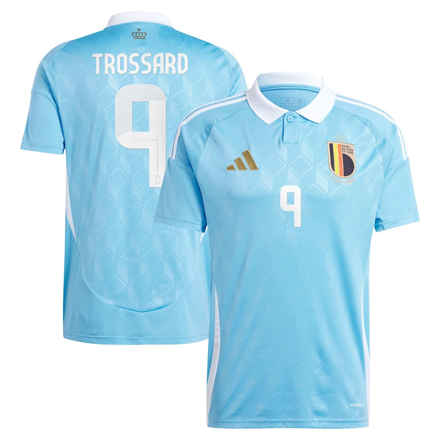 Leandro Trossard 9 Belgium National Team 2024 Away Men Jersey – Blue