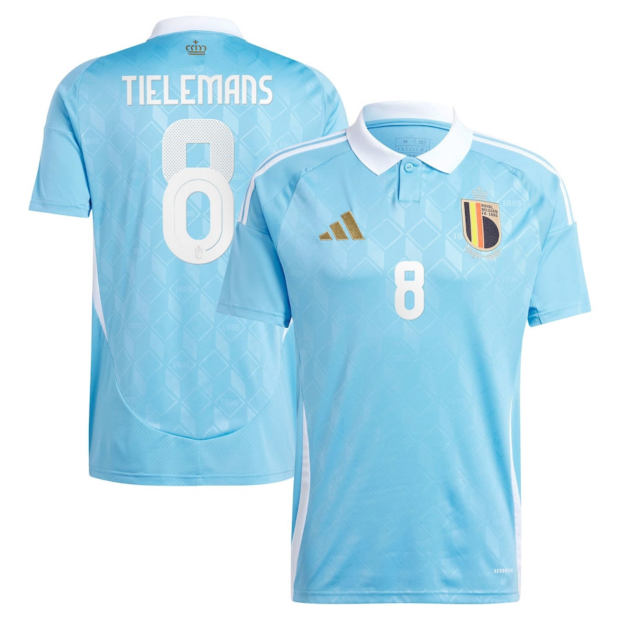 Youri Tielemans 8 Belgium National Team 2024 Away Men Jersey – Blue