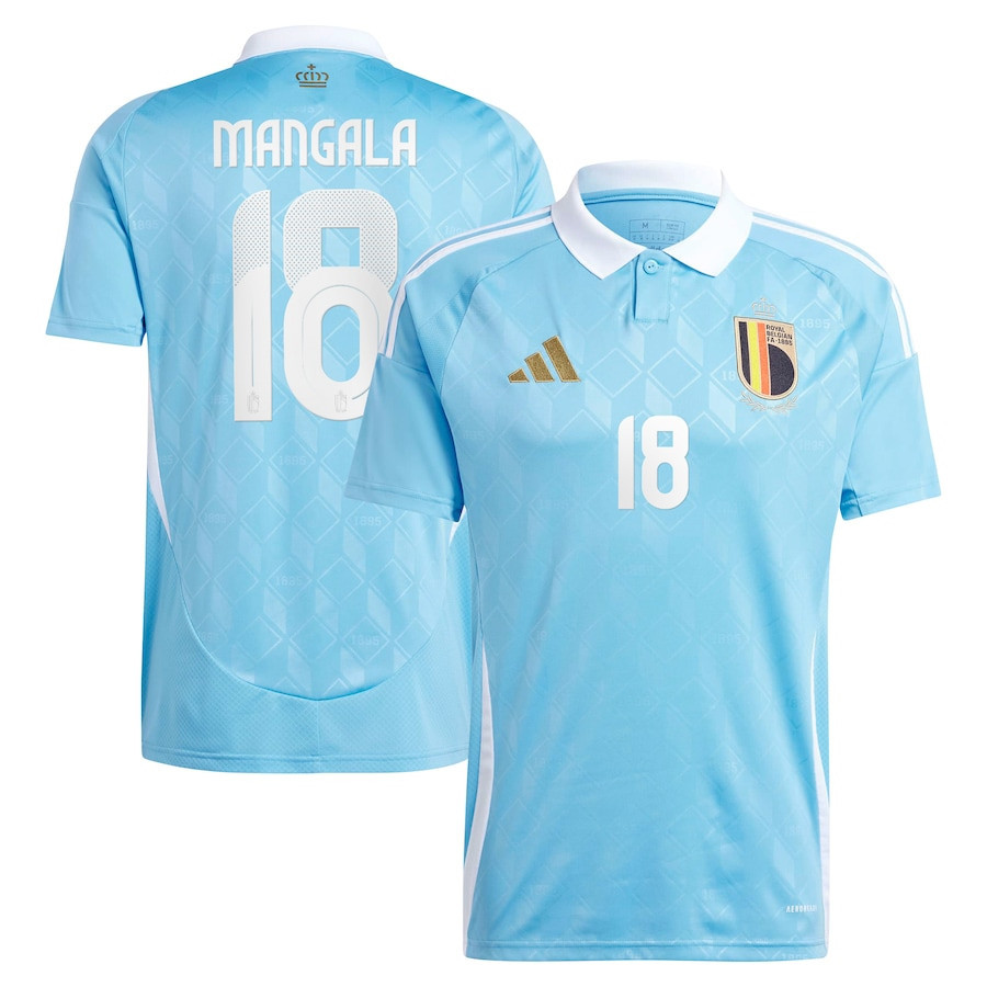 Orel Mangala 18 Belgium National Team 2024 Away Men Jersey – Blue