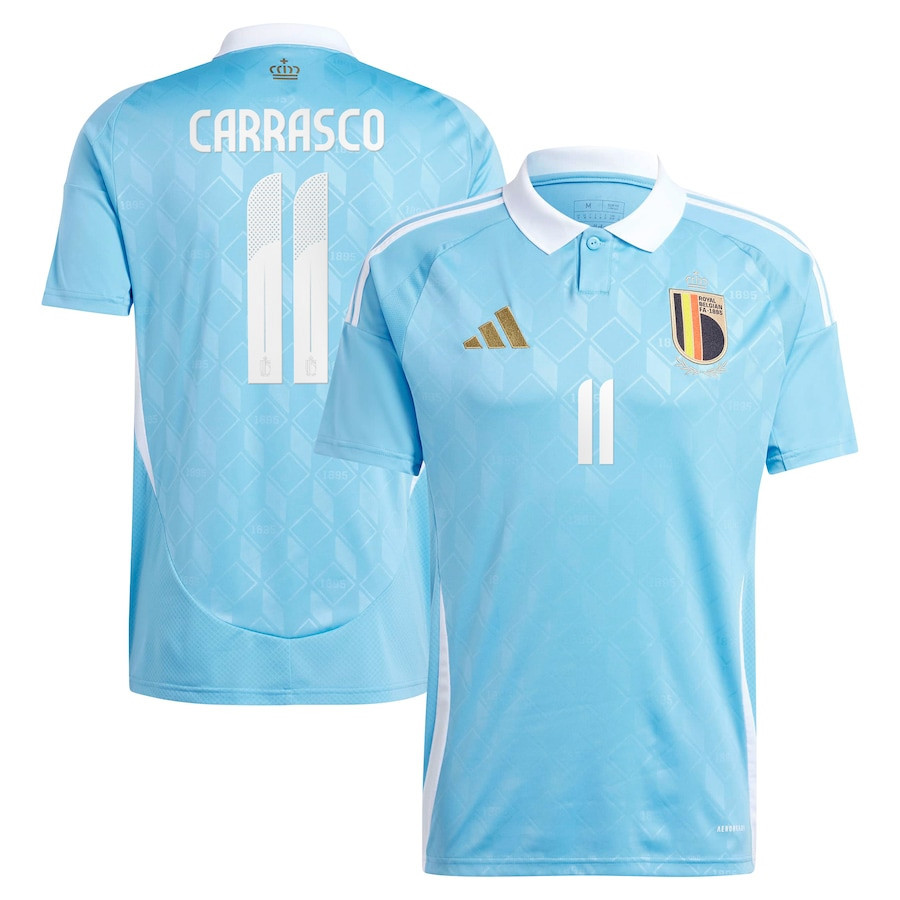 Yannick Carrasco 11 Belgium National Team 2024 Away Men Jersey – Blue