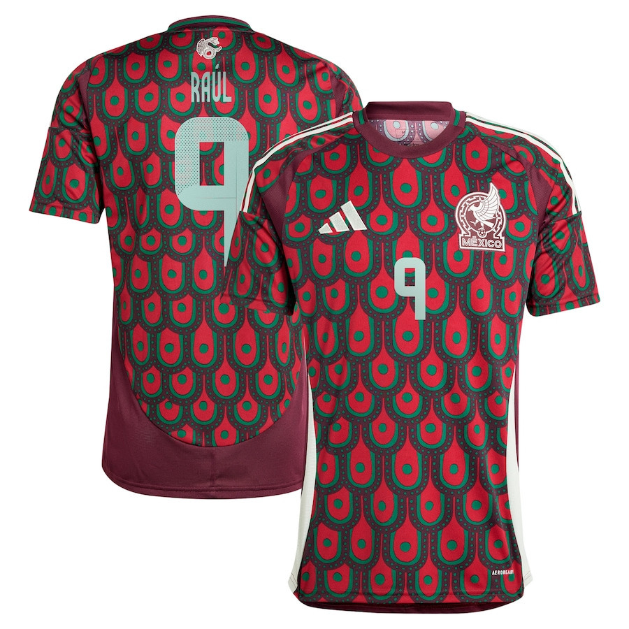 Raul Jimenez 9 Mexico National Team 2024 Home Men Jersey – Burgundy