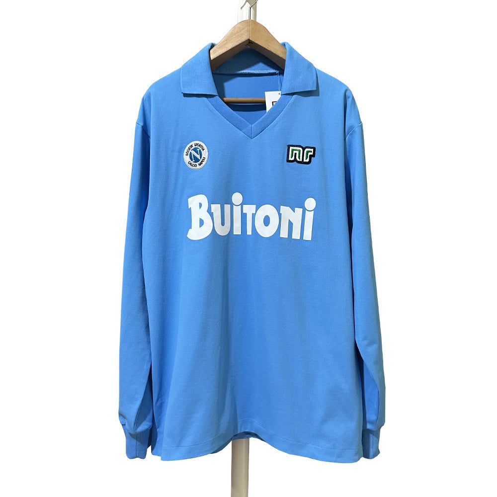 Napoli 1986-1987 Home Men Retro Jersey – Long Sleeve, Blue