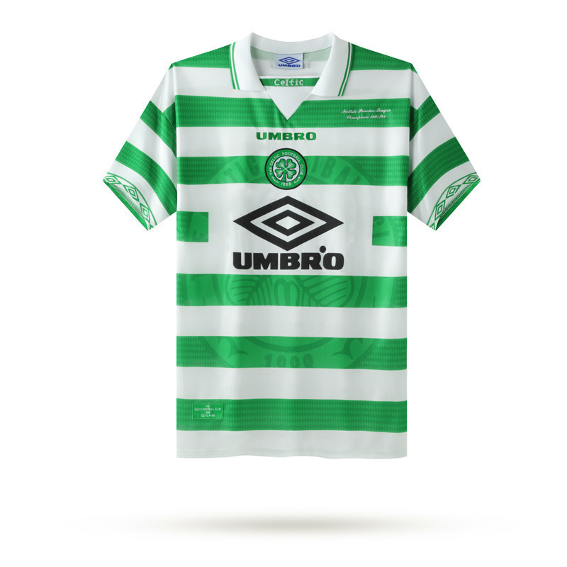 Celtic F.C 1998 Home Men Retro Jersey – Green White
