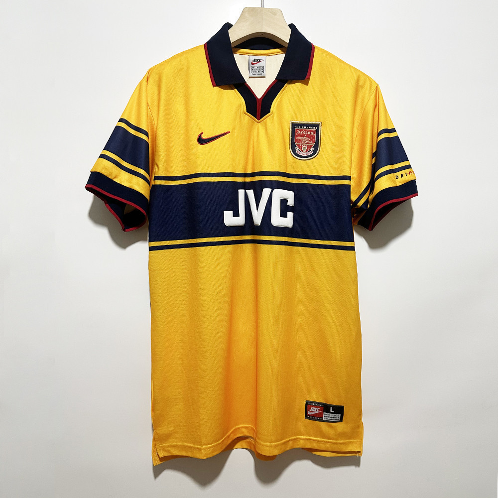 Arsenal 1997-99 Away Men Retro Jersey – Yellow