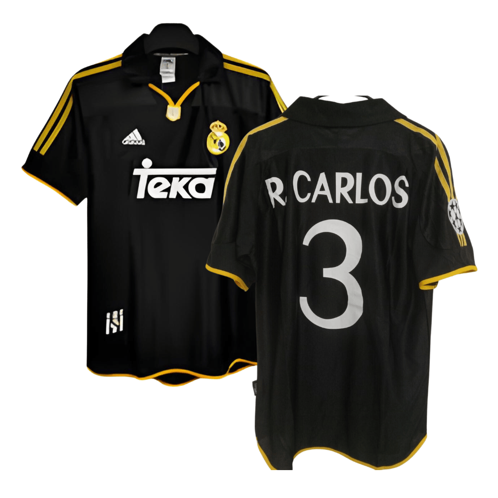 Roberto Carlos Real Madrid 1999-2000 Away Men Jersey – Black