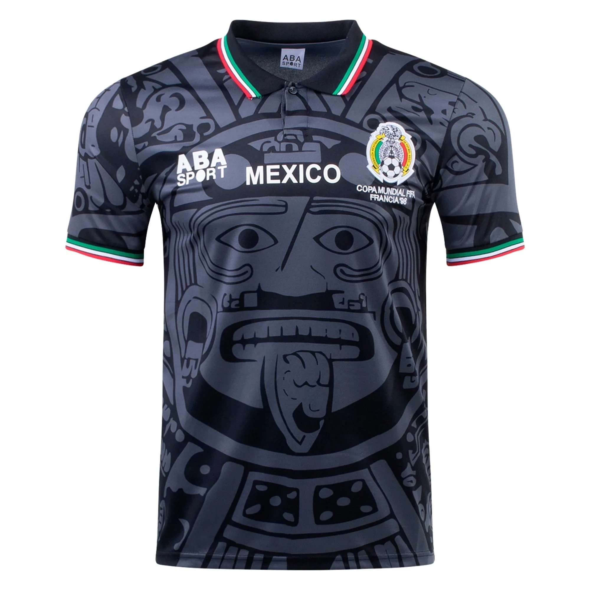 Mexico 1998 Third Men Retro Jersey – Black