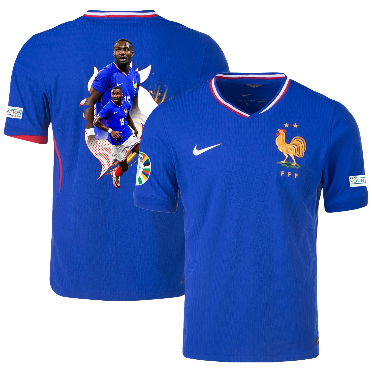 Marcus Thuram15 Game-changer France National Team 2024/25 Home Jersey – Euro UEFA Patch – Men, Blue