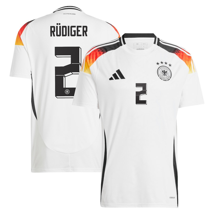 Antonio Rdiger 2 Germany National Team 2024 Home Men Jersey – White