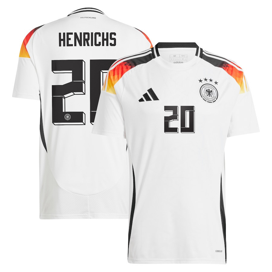 Benjamin Henrichs 20 Germany National Team 2024 Home Men Jersey – White