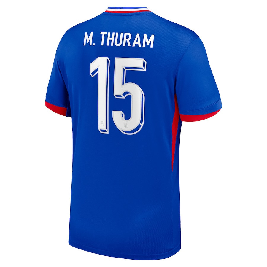 Marcus Thuram 15 France 2024/25 Men Match Home Jersey – Blue
