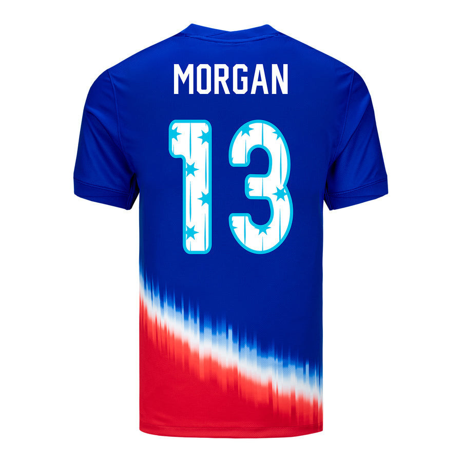 Alex Morgan 13 USWNT 2024 SheBelieves Cup Away Stadium MEN Jersey