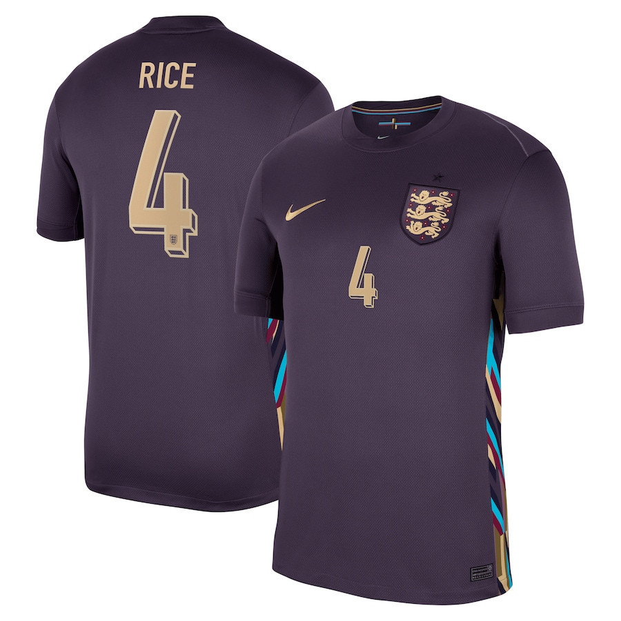 Declan Rice 4 England 2024/25 Away Stadium Football Jersey – Men