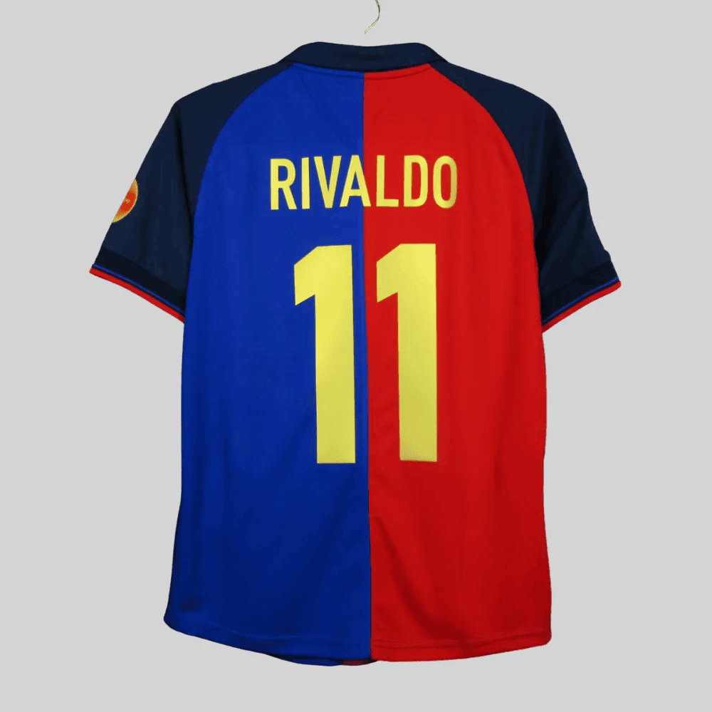 Rivaldo 11 Barcelona 1999-2000 Retro Home Jersey – Men
