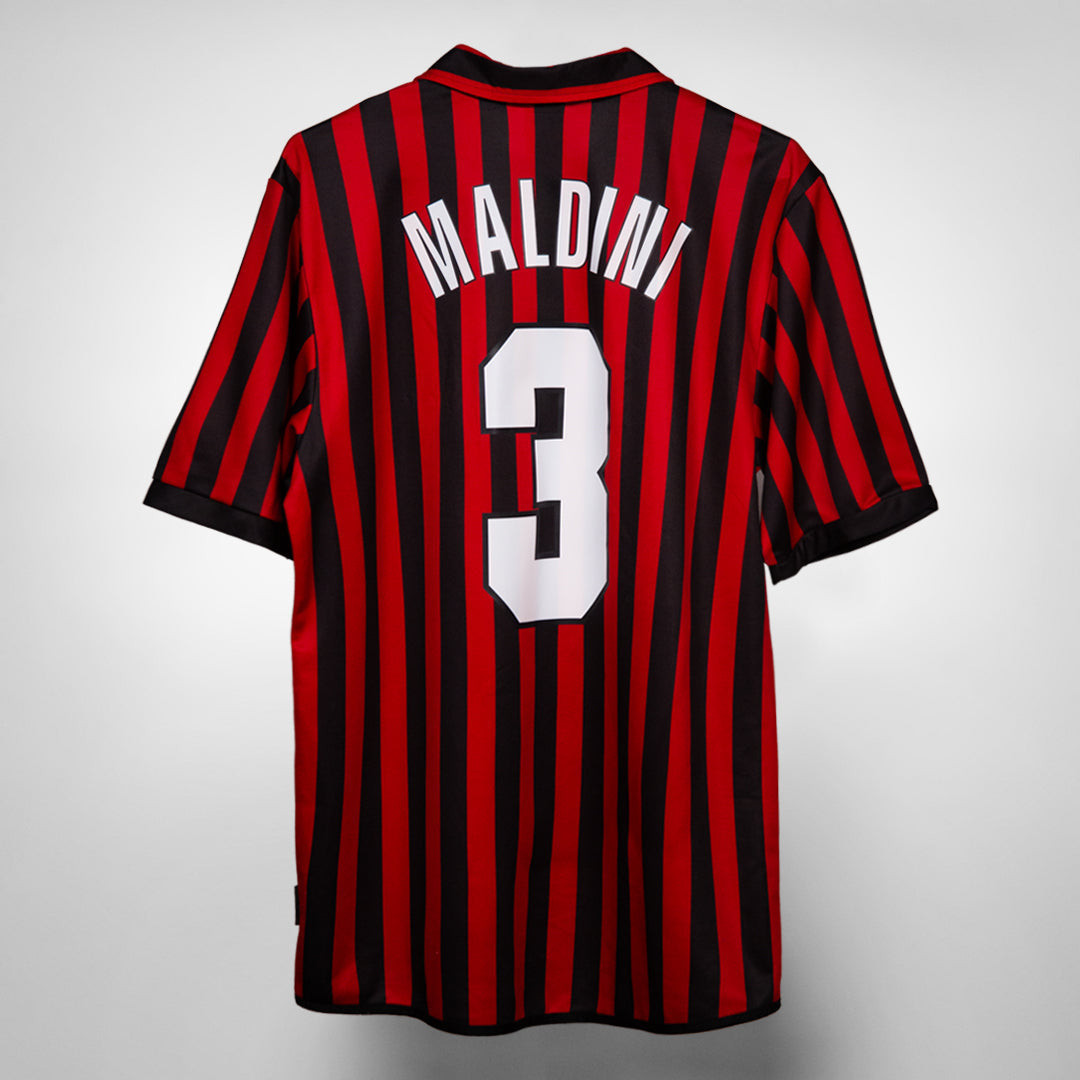 Paolo Maldini 3 AC Milan 1999-2000 Home Retro Jersey – Men
