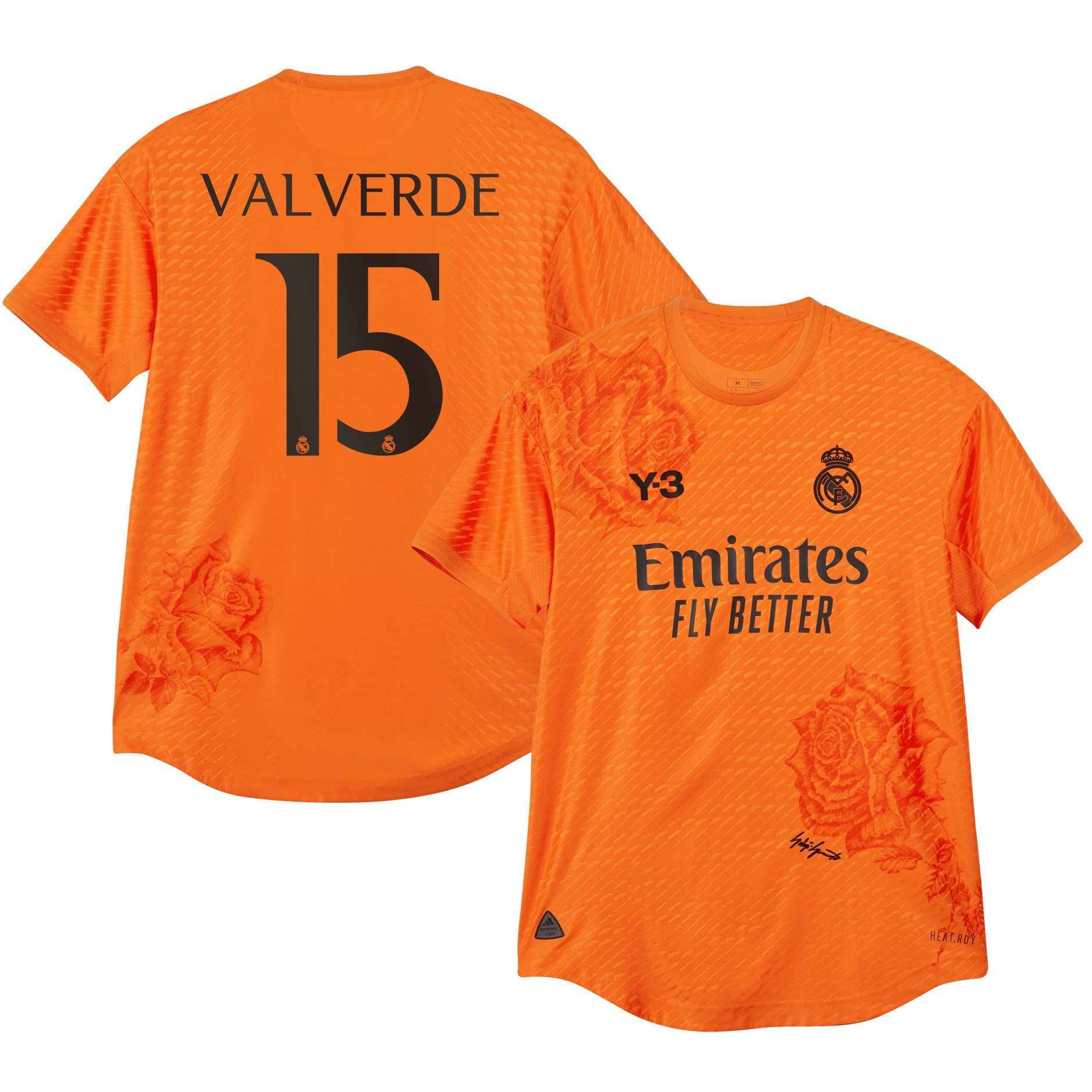 Federico Valverde 15 Real Madrid X Y-3 23/24 Fourth Men Jersey – Limited Collection, Orange